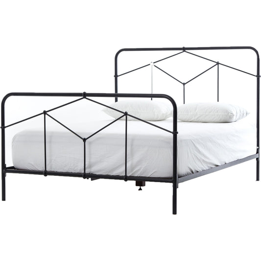 Casey Bed by Four Hands in sanblasted vintage black. Made from iron in a cottage & farmhouse style.