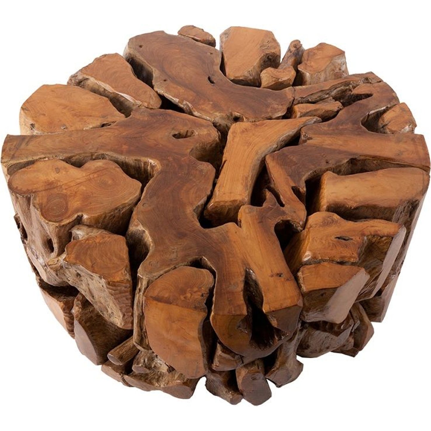 003 SR-821029 | Additional Silo | Teak Slice Round Coffee Table by Phillips Collection in brown. Made from wood in a eclectic & global style.