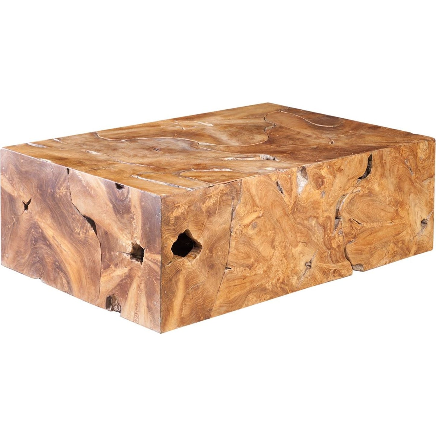 001 SR-821030 | Additional Silo | Teak Slice Rectangle Coffee Table by Phillips Collection in brown. Made from wood in a eclectic & global style.