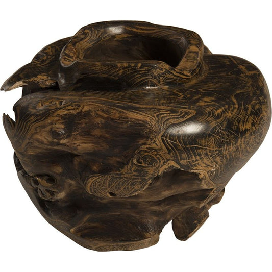 Teak Bowl by Phillips Collection in black wash. Made from wood in a eclectic & global style.