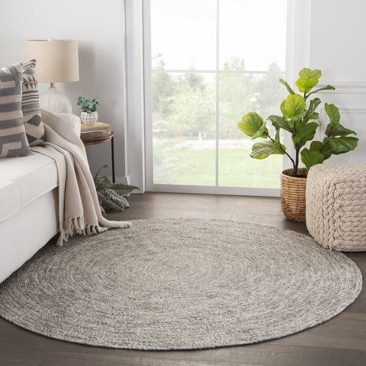 Idriss IDS02 Rug by Jaipur Living in gray, white. Made from 100% wool in a unique style.