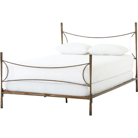 000 S-279555 | Primary Silo | Westwood Bed by Four Hands in antique brass. Made from iron in a transitional style.