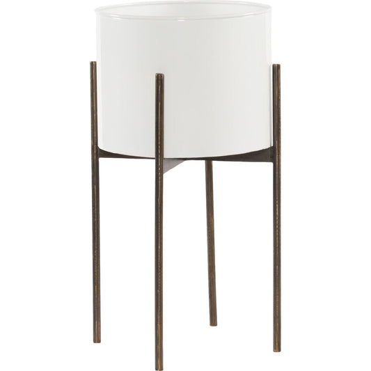 Jed Round Planter by Four Hands. Made from iron in a modern style.