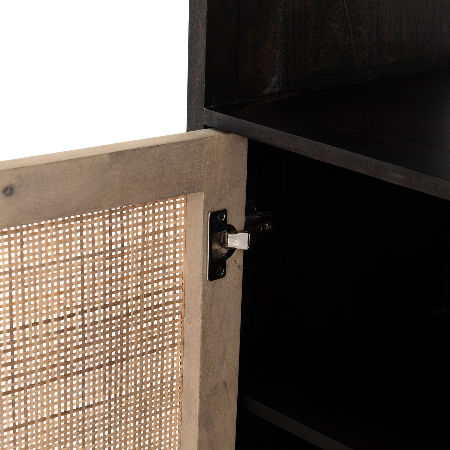 003 SR-368917 | Additional Silo | Caprice Bookshelf by Four Hands in washed black. Made from solid acacia in a modern style.