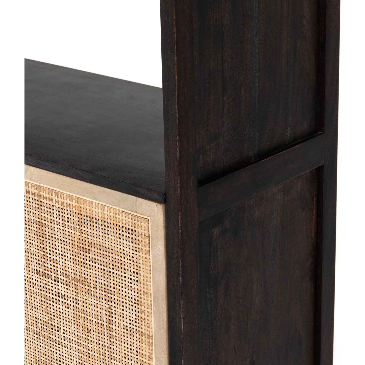 006 SR-368917 | Additional Silo | Caprice Bookshelf by Four Hands in washed black. Made from solid acacia in a modern style.