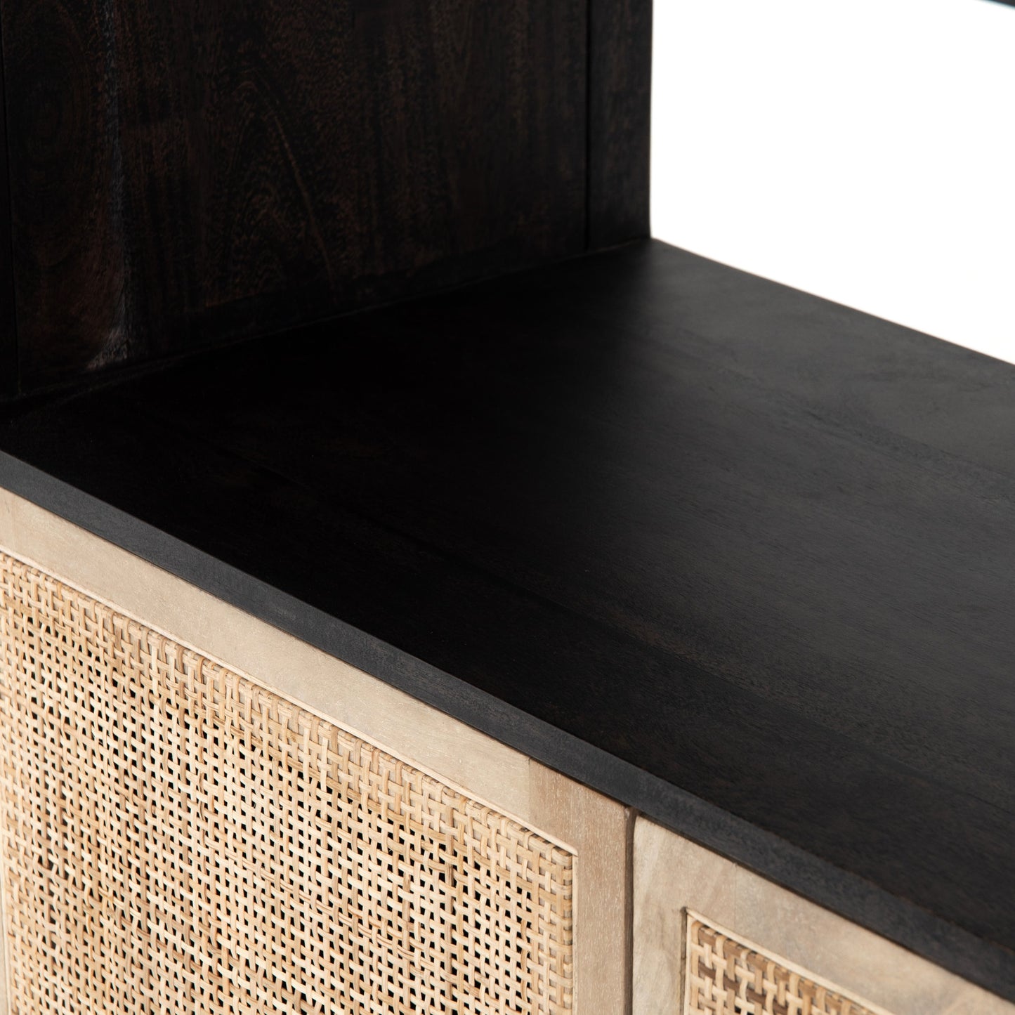 007 SR-368917 | Additional Silo | Caprice Bookshelf by Four Hands in washed black. Made from solid acacia in a modern style.