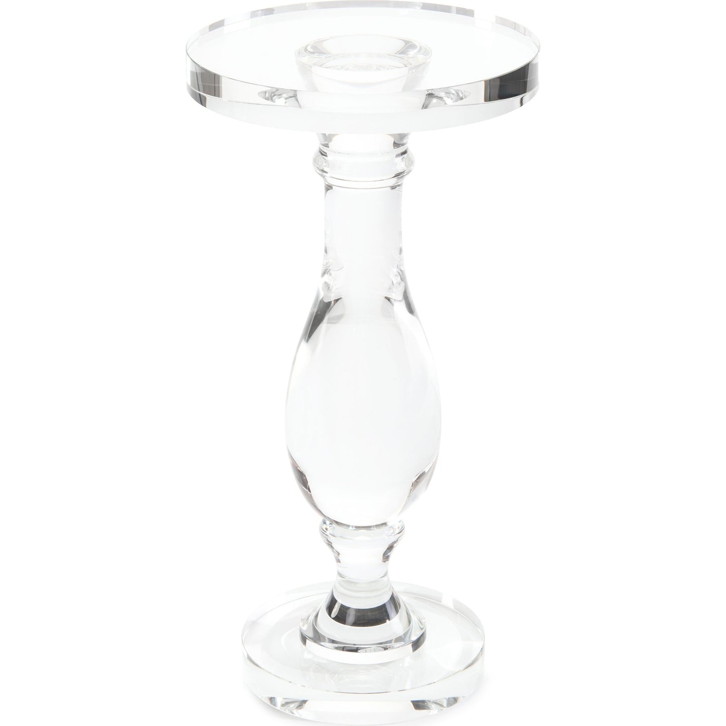 001 SR-771862 | Primary Silo | Crystal Baluster Martini Side Table by John-Richard in natural and crystal. Made from crystal in a transitional style.