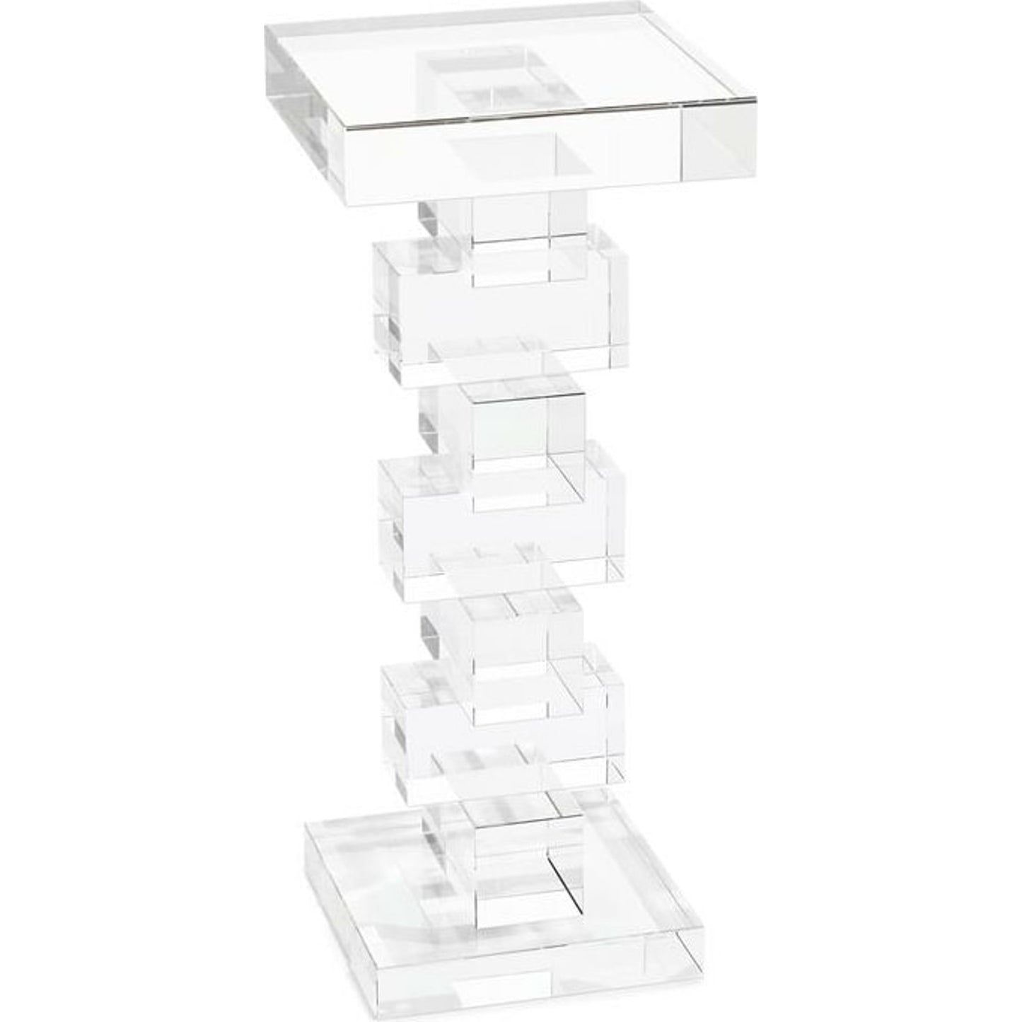 001 SR-864784 | Primary Silo | Crystal Martini Side Table by John-Richard in natural and crystal. Made from crystal in a modern style.