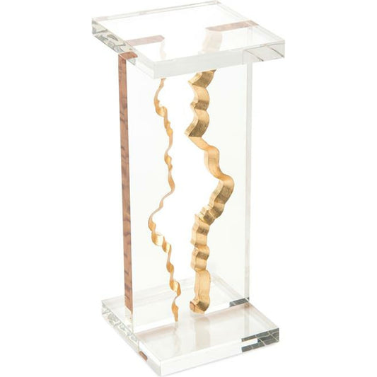Landscape Martini Table by John-Richard in gold. Made from acrylic in a modern style.