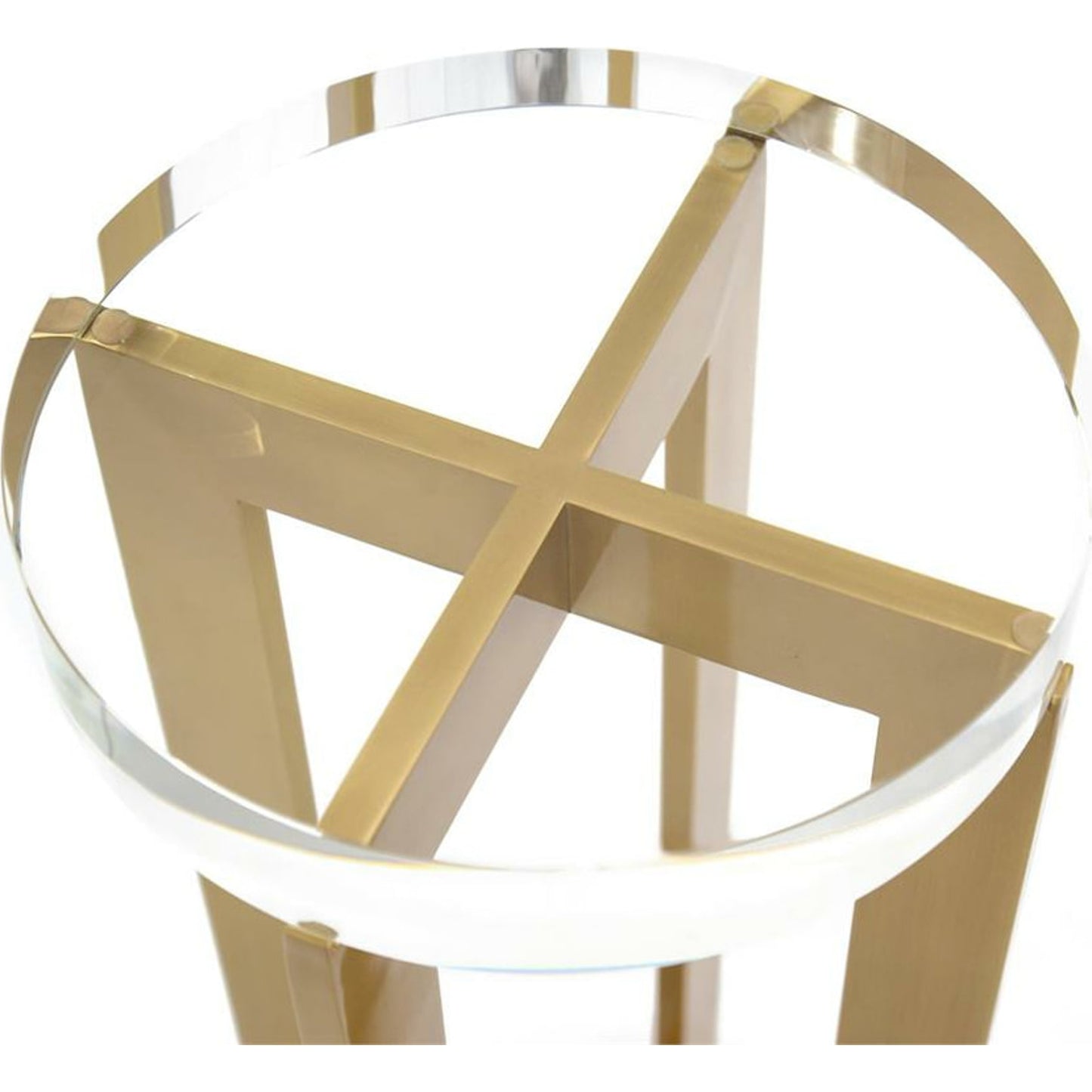 002 SR-863141 | Closeup | Brass and Crystal Martini Table by John-Richard in brass. Made from brass, crystal in a modern style.