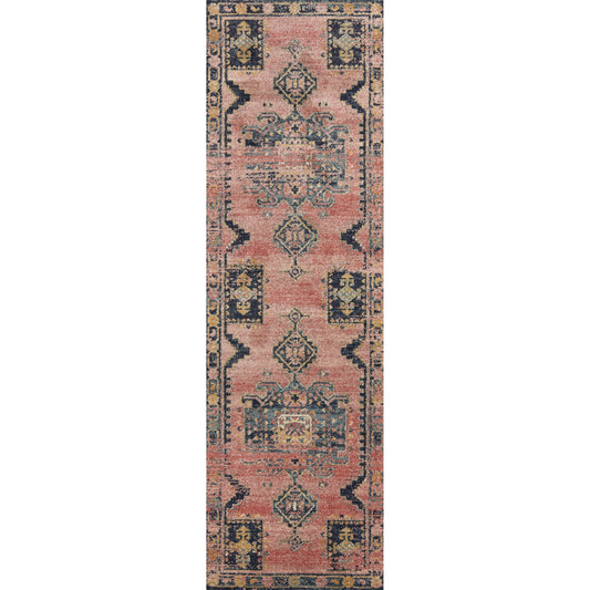 Jocelyn Clara Rug by Loloi in rose. Made from 100% polypropylene in a eclectic & global style.