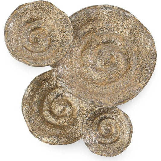 Escargot Wall Hangings by John-Richard in gold, silver. Made from nickel in a eclectic & global style.