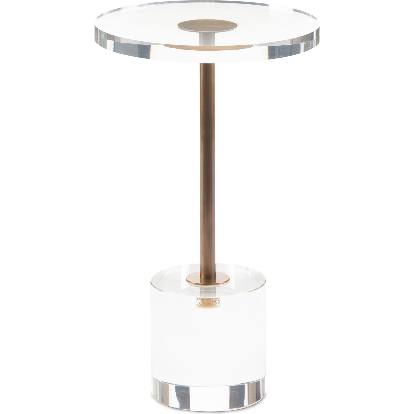 001 SR-771641 | Additional Silo | Brass and Acrylic Martini Side Table by John-Richard in brass and clear, brass. Made from brass, acrylic in a modern style.