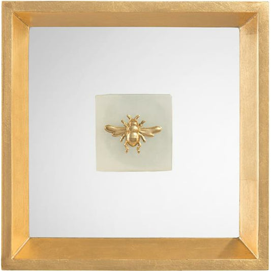 Bee on Alabaster I by John-Richard in alabaster, brass, gold. Made from brass in a transitional style.