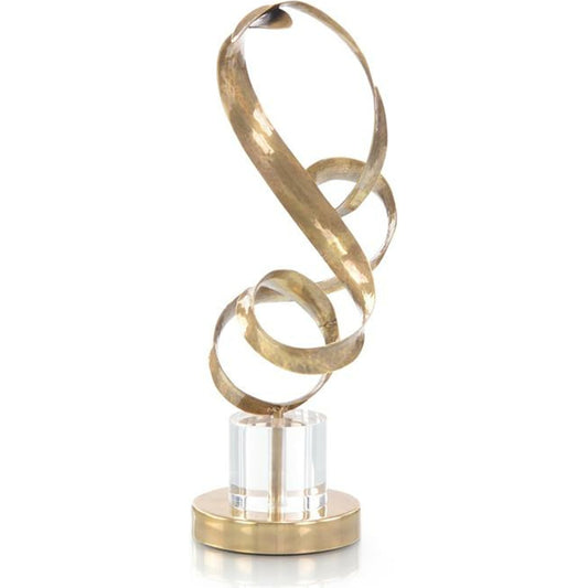 Antique Brass Sculptural Ribbons I by John-Richard in brass. Made from brass, metal in a modern style.