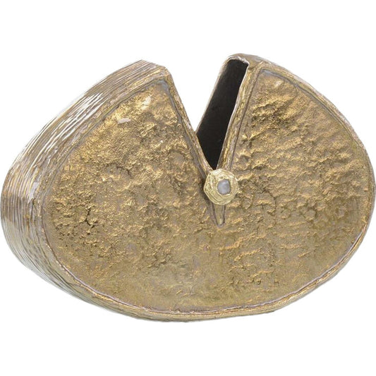 Silver and Gold Enameled Vase by John-Richard in gold, nickel, silver, white. Made from nickel in a eclectic & global style.