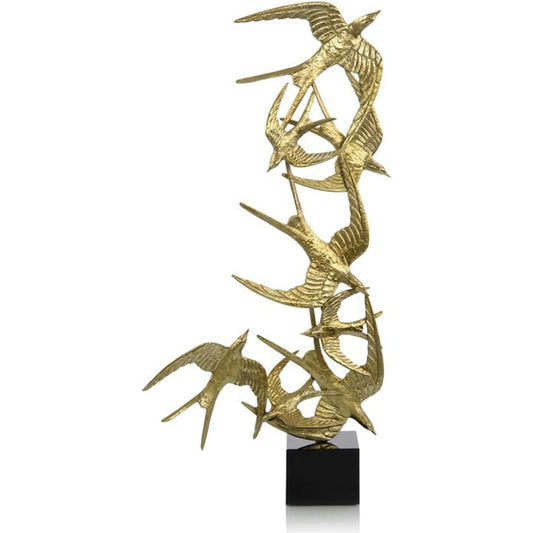 001 SR-865876 | Primary Silo | Swallows in Flight by John-Richard. Made from nickel in a modern style.