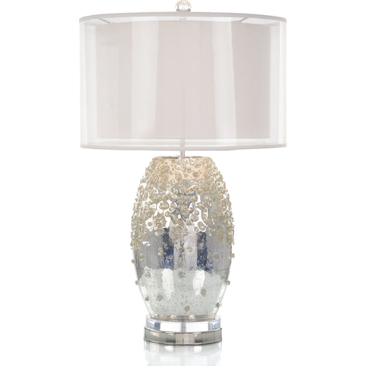 Gleaming Lamp by John-Richard in clear, silver, nickel. Made from glass, acrylic, brass in a modern style.
