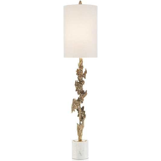 Abstract Table Lamp by John-Richard in brass, gold, white. Made from brass in a modern style.
