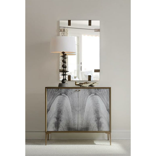 Ronda Mirror by John-Richard in brass, pewter, silver and pewter, antique brass. Made from mdf, celtis veneer, brass in a modern style.