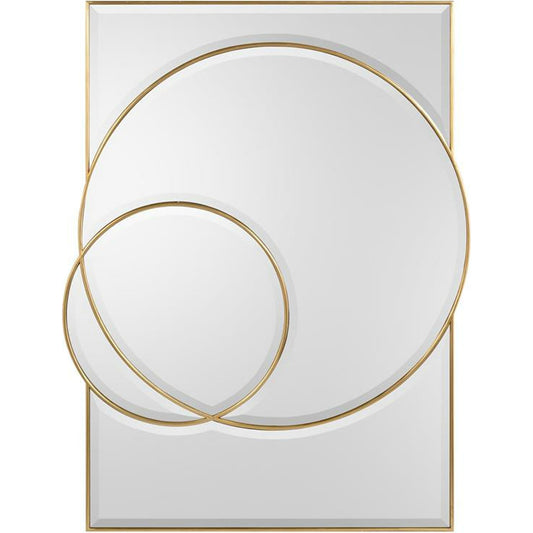 Eclipse Mirror by John-Richard in gold. Made from unique in a modern style.