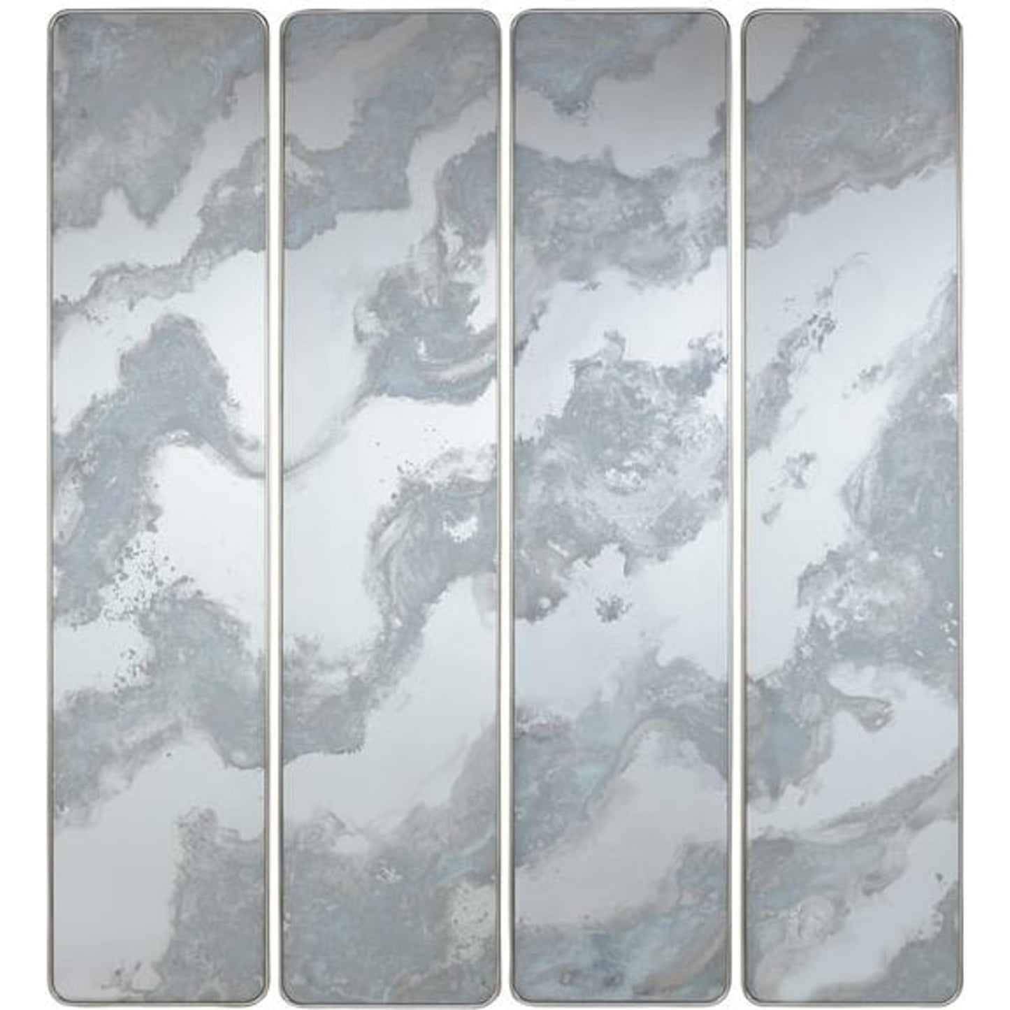 001 SR-864886 | Additional Silo | Meuse Mirror Panels (Set of Four) by John-Richard in white. Made from unique in a coastal style.