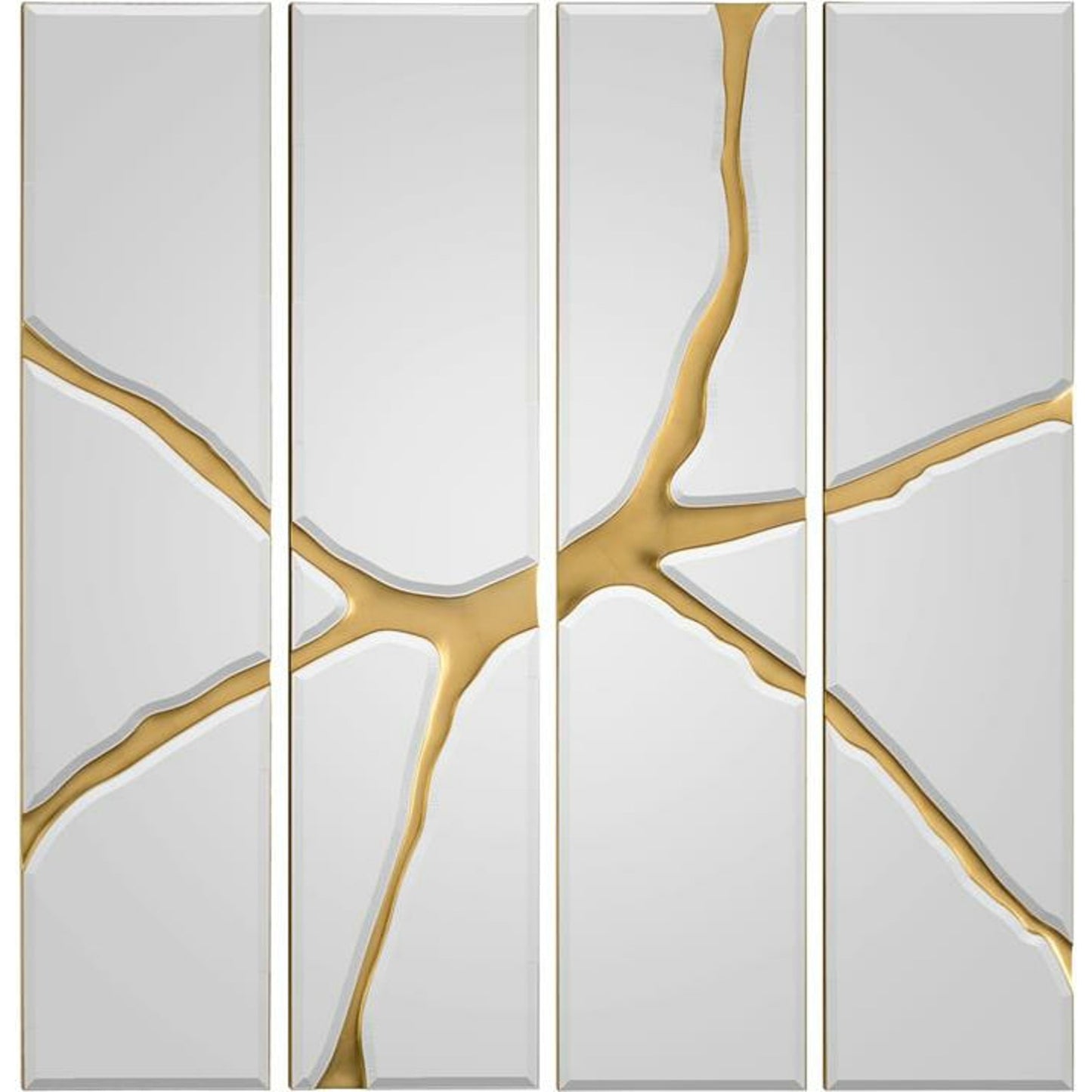 001 SR-865273 | Additional Silo | Ravine Quartet Mirror Panels by John-Richard in gold. Made from unique in a modern style.