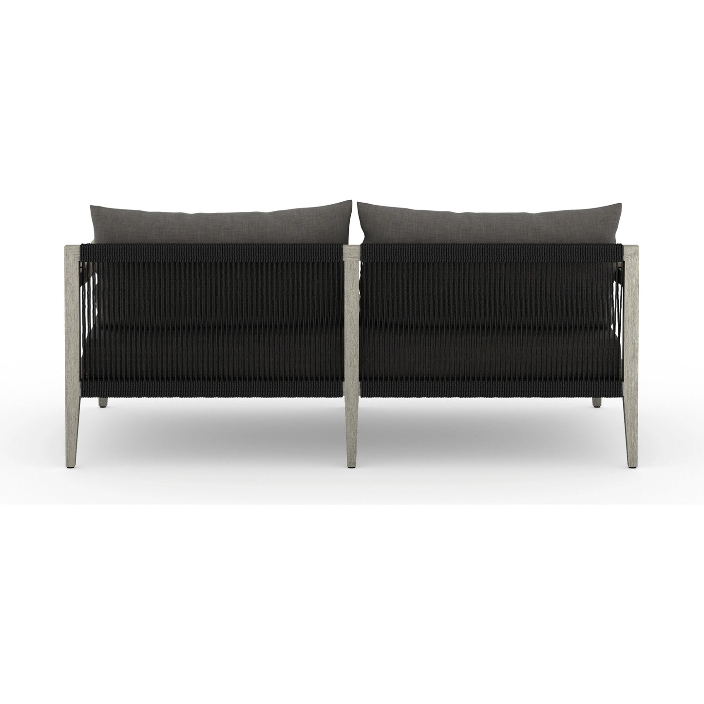 021 SR-712993 | Additional Silo | Sherwood Outdoor Sofa, Weathered Grey by Four Hands. Made from 100% olefin, solid fsc®-certified teak, 100% polypropylene in a coastal style.
