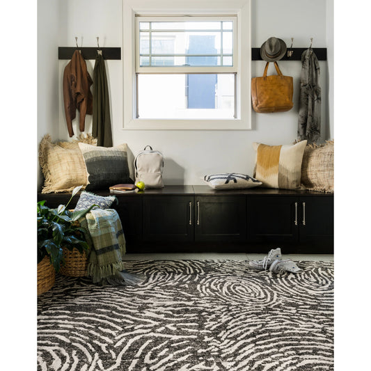 Juneau JY-04 Rug by Loloi in charcoal, silver. Made from 100% viscose in a modern style.