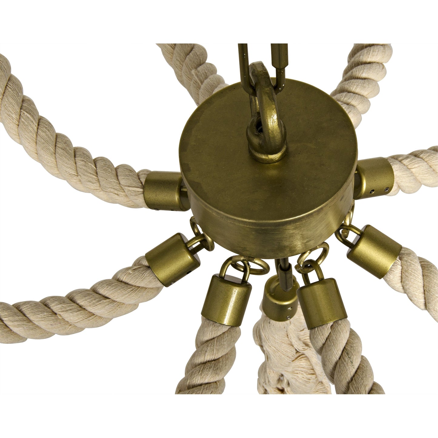 004 S-334311 | Additional Silo | Alec Chandelier by Noir in antique brass. Made from metal, rope in a transitional style.