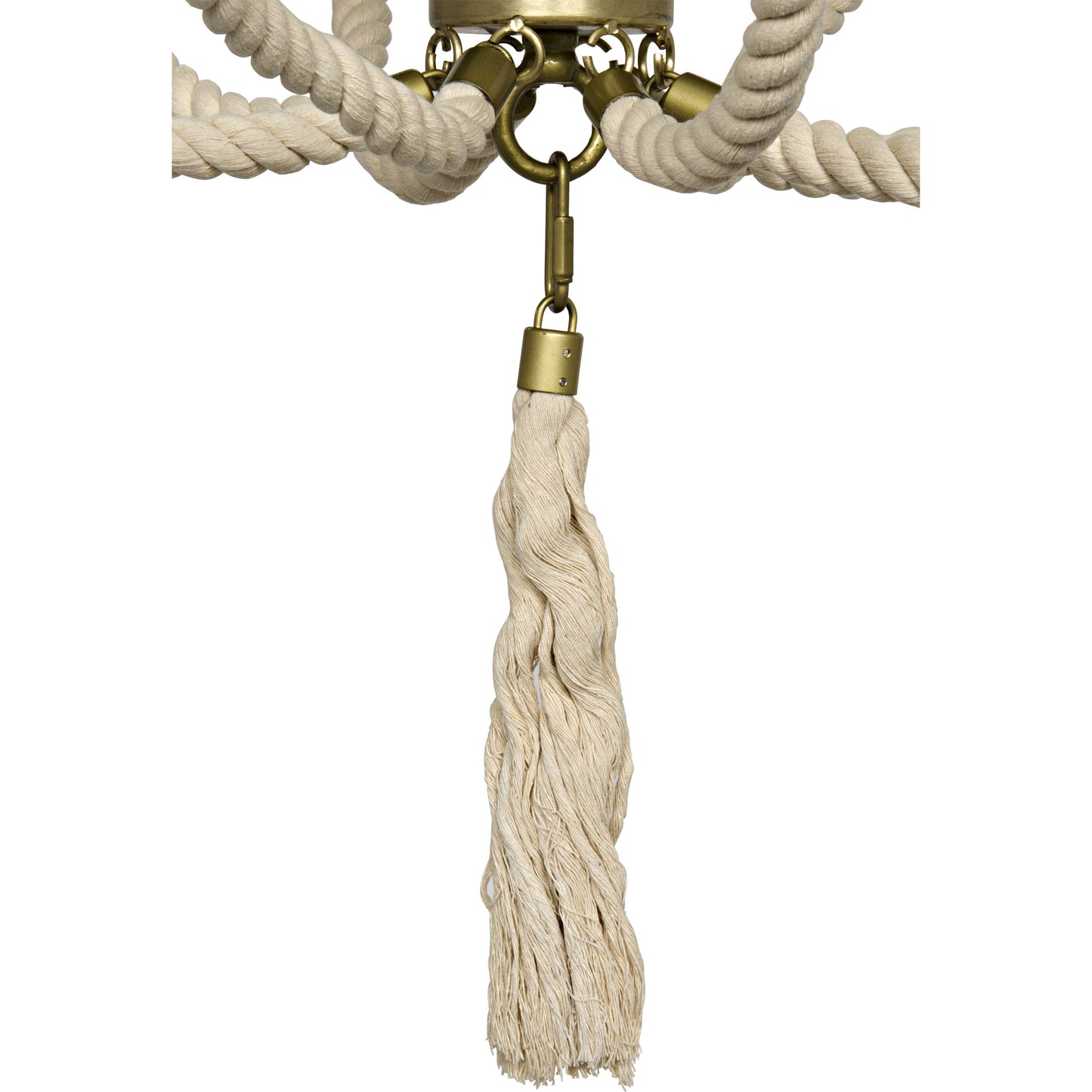 005 S-334311 | Additional Silo | Alec Chandelier by Noir in antique brass. Made from metal, rope in a transitional style.