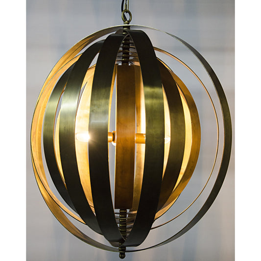 Tournant Pendant by Noir in antique brass. Made from metal in a modern style.