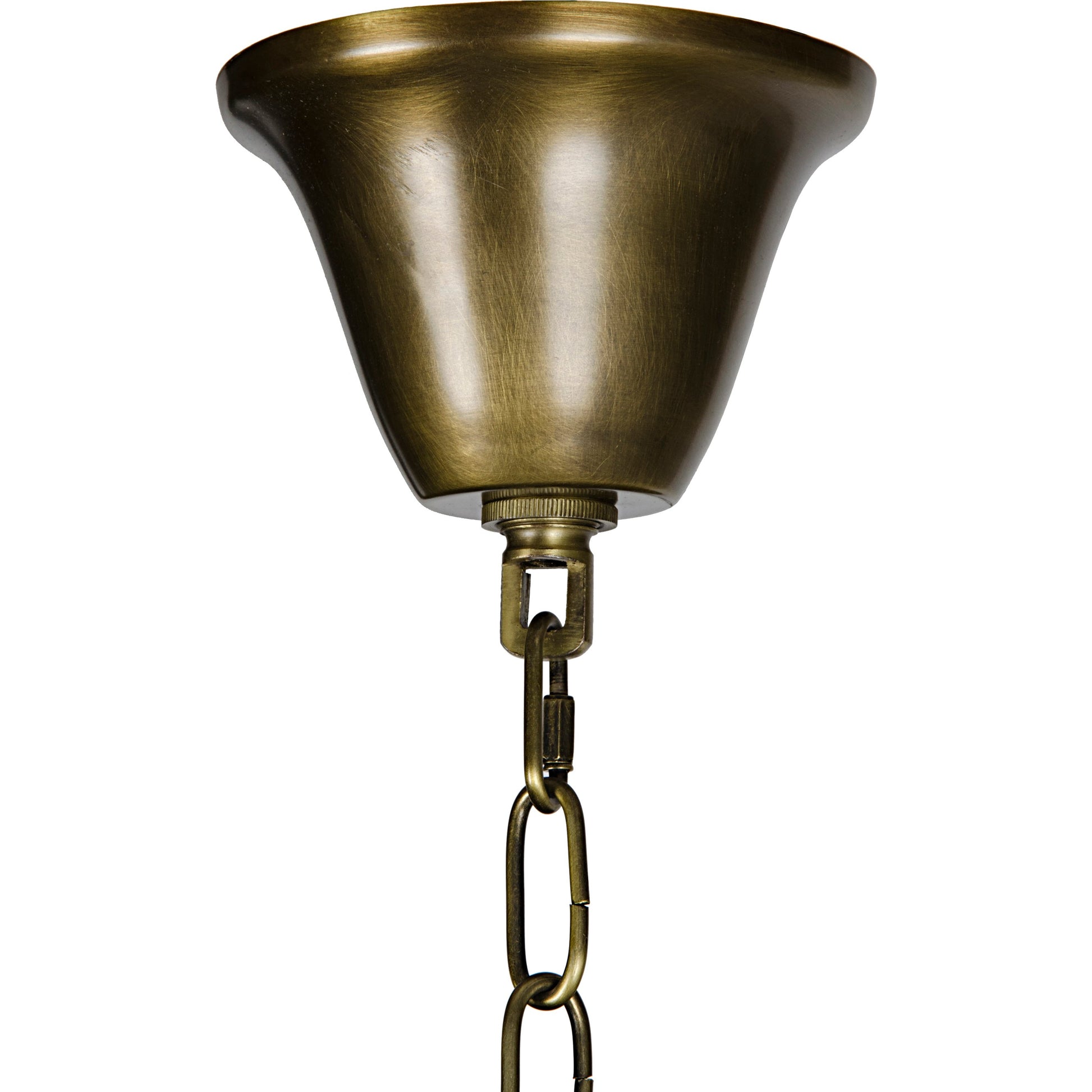 Ikram Chandelier by Noir in antique brass. Made from metal in a modern style.
