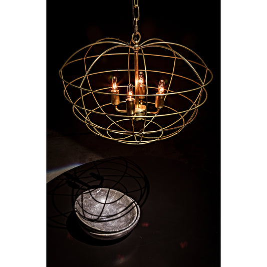 Mo Pendant by Noir in antique brass. Made from metal in a modern style.