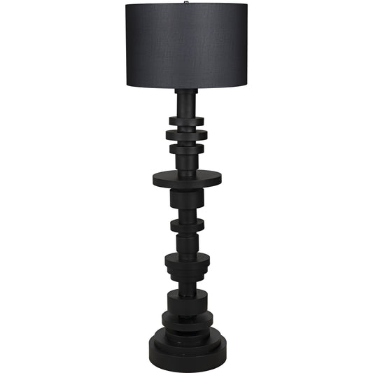 Wilton Floor Lamp by Noir in black. Made from metal in a modern style.
