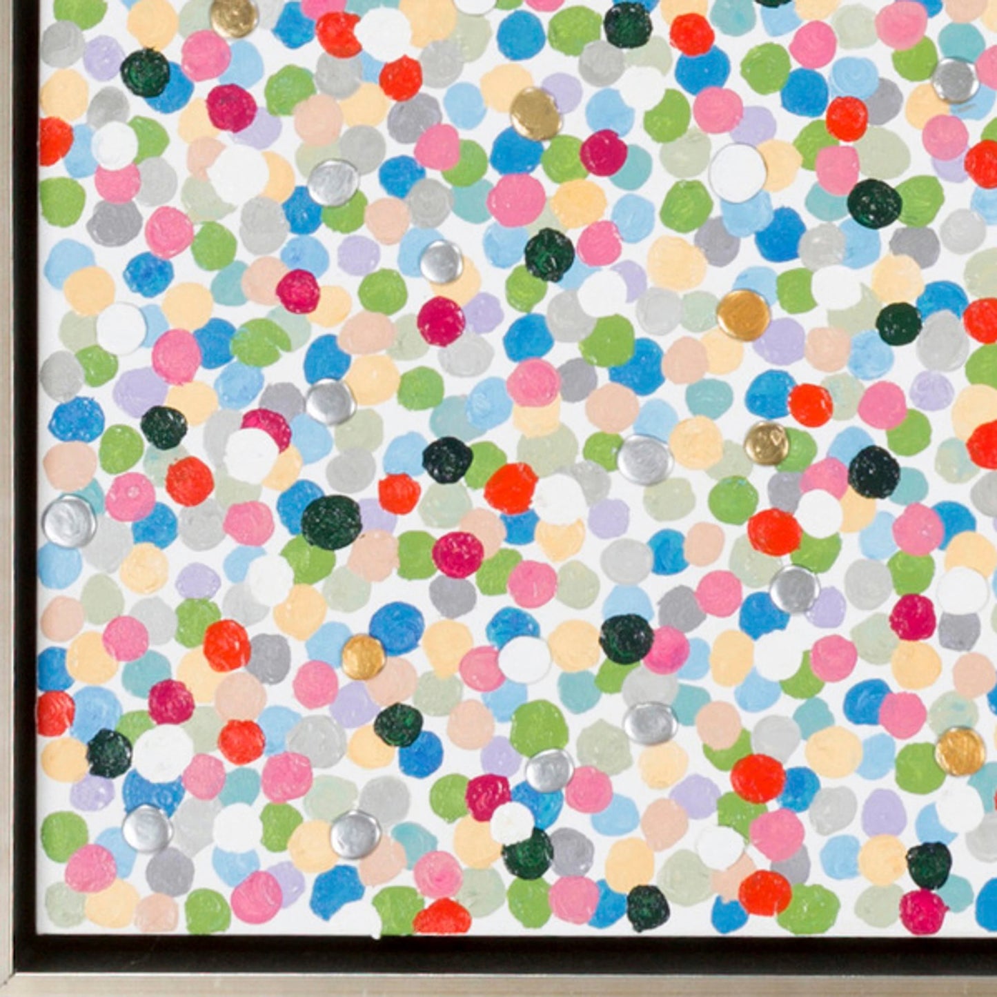 002 O-SURYA-LDY6000-3648 | Closeup | Confetti - 16689 by Surya in white and paintedhand painted. Made from polystyrene in a modern style.