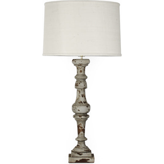 Agatha Wooden Lamp by Zentique in burlap shade and birch. Made from birch in a cottage & farmhouse style.