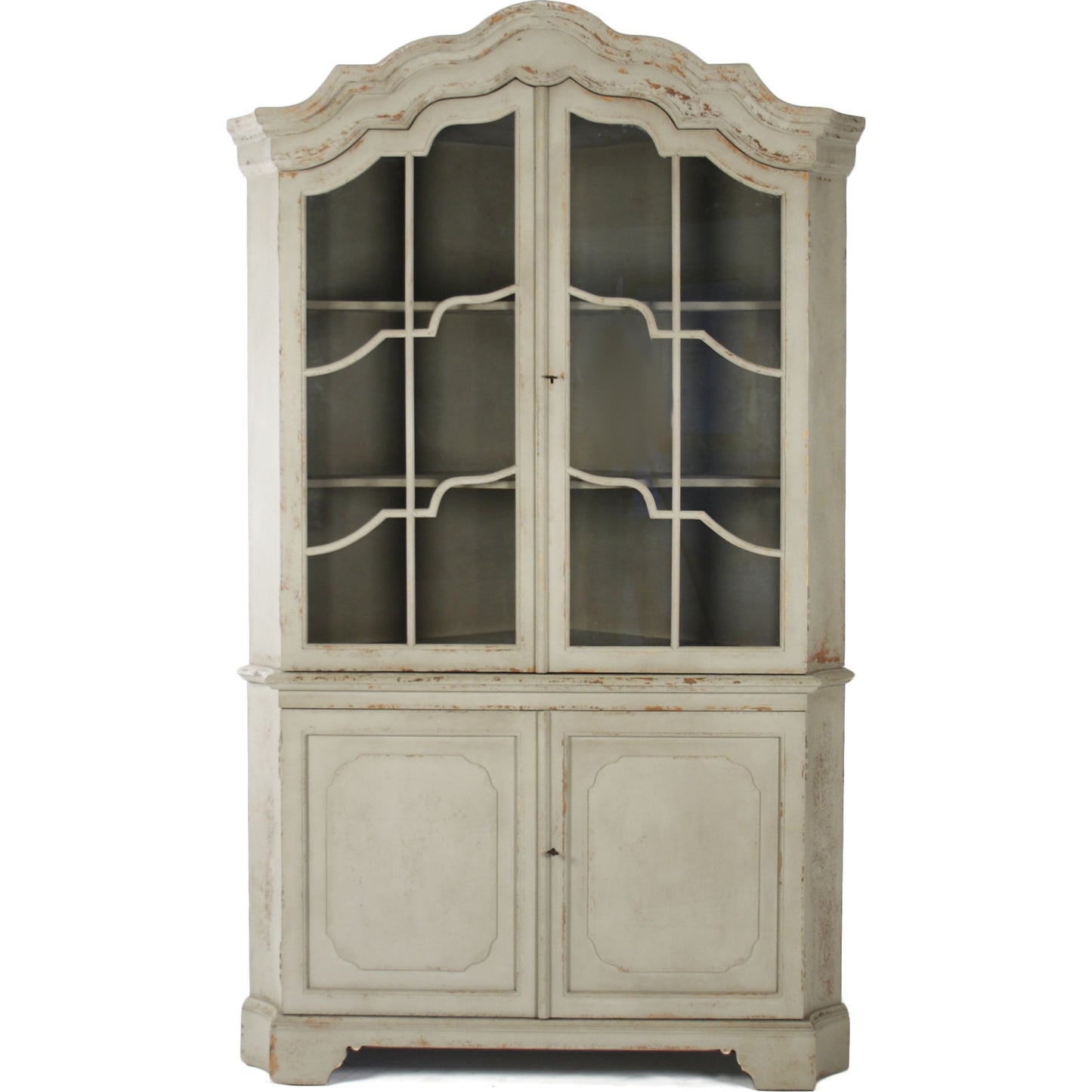 001 S-337035 | Additional Silo | Dennis Cabinet by Zentique in distressed cream and pine, poplar. Made from pine, poplar in a traditional style.