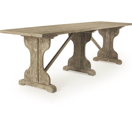 Cabries Console by Zentique in distressed and elm, pine. Made from elm, pine in a cottage & farmhouse style.