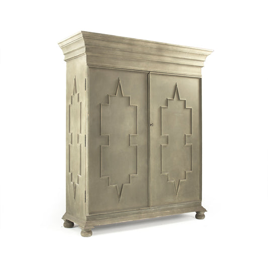 Enzo Cabinet by Zentique in olive gray and pine, poplar. Made from pine, poplar in a eclectic & global style.