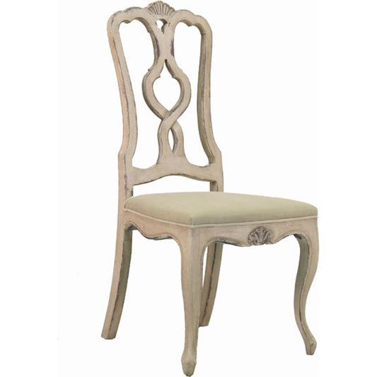 Monte Carlo Chair by Zentique in beige velvet and birch. Made from birch in a cottage & farmhouse style.