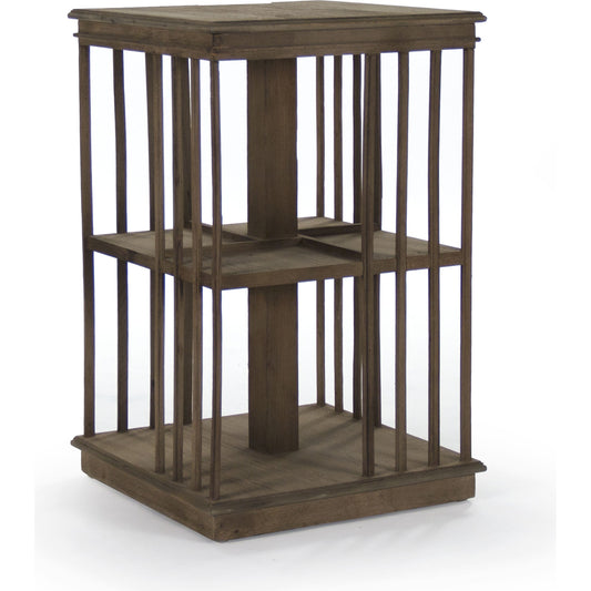 Alphonse End Table by Zentique in dry natural elm and elm. Made from elm in a modern style.