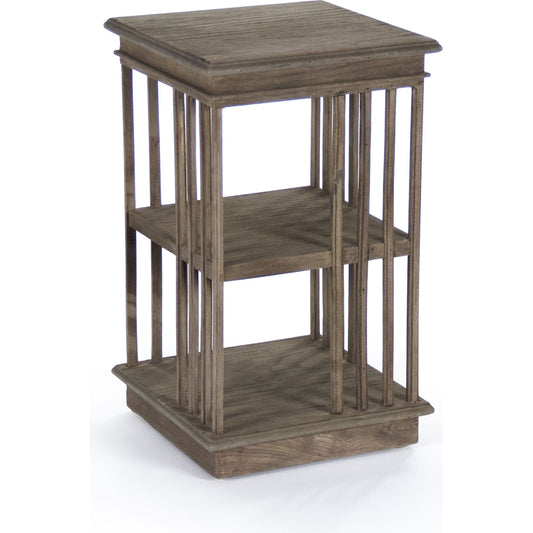 Alphonse End Table by Zentique in dry natural elm and elm. Made from elm in a modern style.