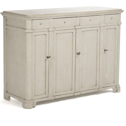 Danil Chest by Zentique in distressed top, antique beige base and pine, poplar. Made from pine, poplar in a traditional style.