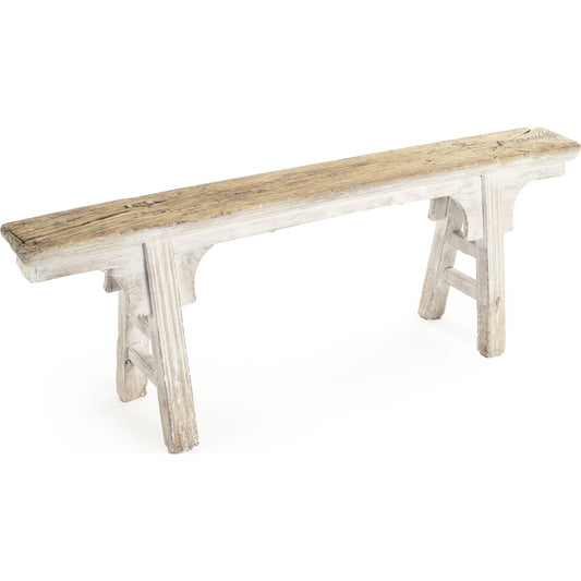 Story Bench by Zentique in wood. Made from elm in a modern style.