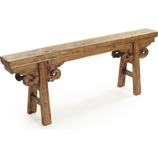 Story Bench by Zentique in wood. Made from elm in a modern style.