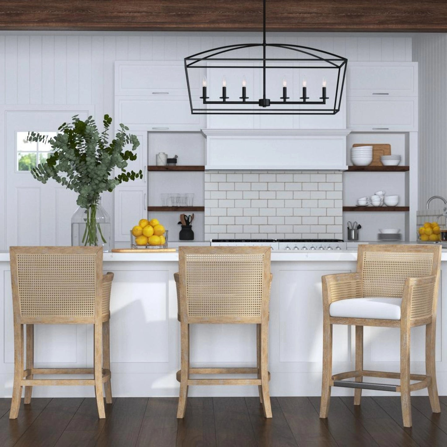 004 SI-1750255 | Lifestyle | Clayton Linear Chandelier by Uttermost in weathered bronze. Made from steel in a modern style.