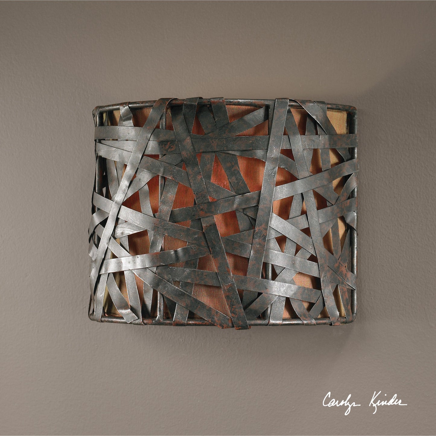 002 S-252771 | Additional Silo | Alita Wall Sconce by Uttermost in black. Made from metal, fabric in a modern style.