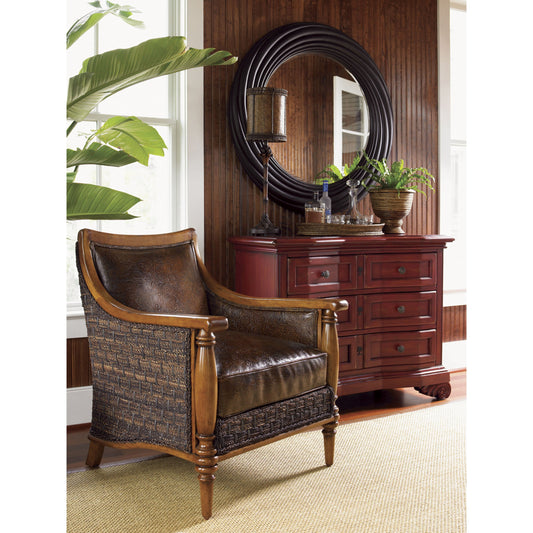 Agave Leather Chair by Tommy Bahama Home. Made from unique in a traditional style.