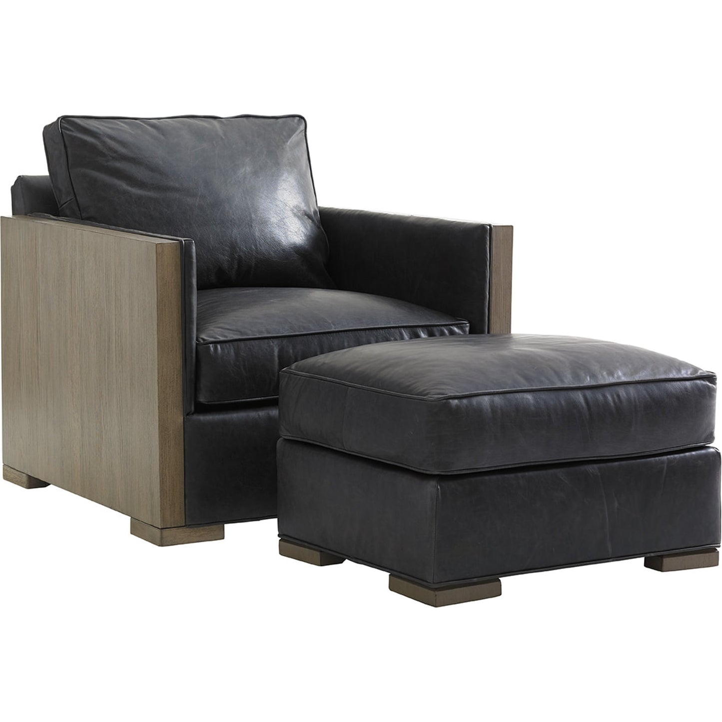 002 SR-835304 | Additional Silo | Delshire Leather Chair by Lexington in black. Made from unique in a modern style.